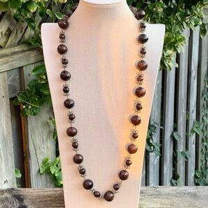 Vintage Hawaiian Kukui Brown Nut Necklace Lei